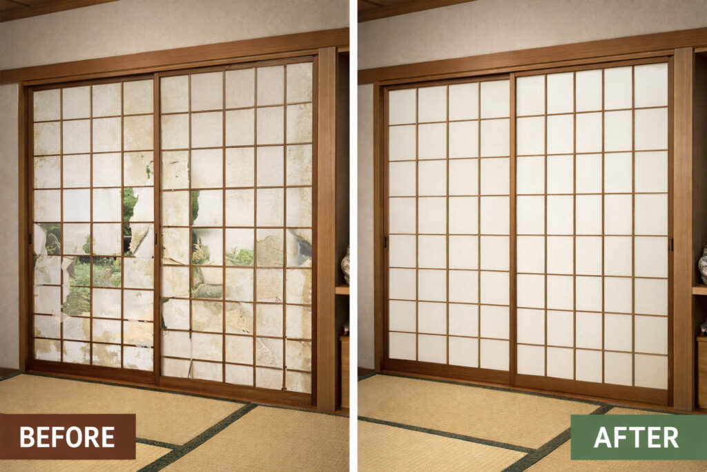 障子の張り替え